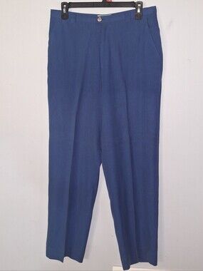 Tommy Bahama Pants Womens Blue 10 Silk Preppy Coastal Luxury Travel‎ Cruise